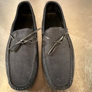 Tod's Leather Driving Shoe - Herringbone NAVY